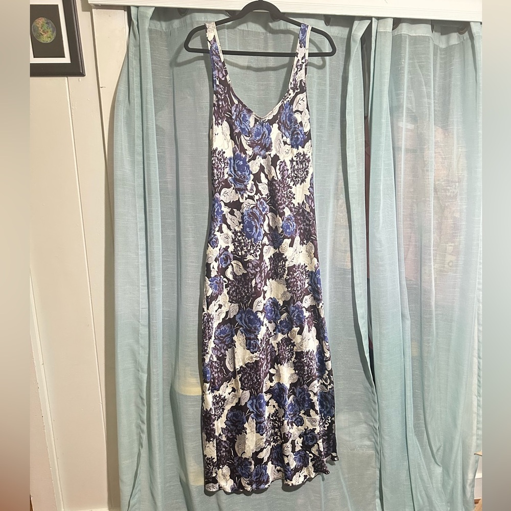 Free People || FP Intimately Worth the Wait Floral Dark Night Combo Slip Dress - Picture 2 of 9